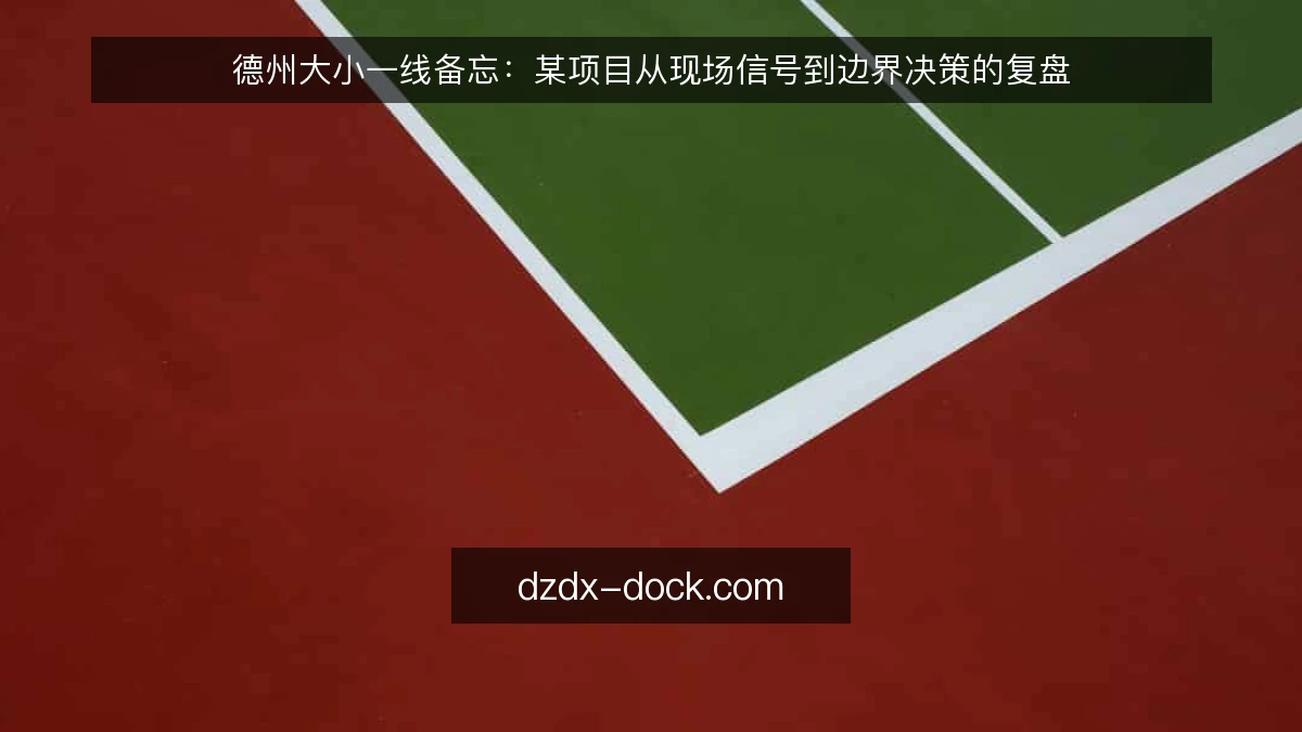 德州大小一线备忘：某项目从现场信号到边界决策的复盘